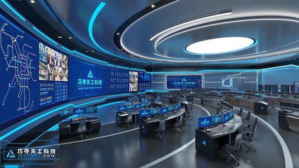 巧夺天工科技调度台-地铁应急指挥中心-太空科技风整装解决方案